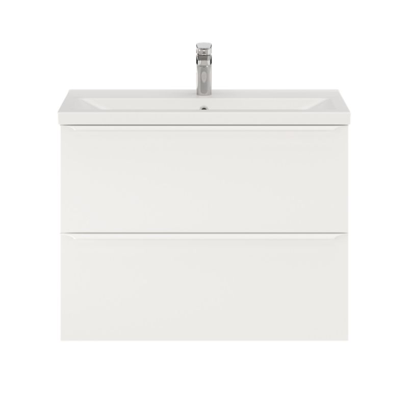 GoodHome Imandra Slim 80 cm væghængt underskab til vask i mat hvid