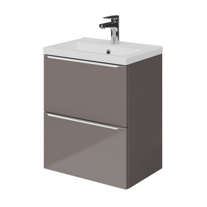 GoodHome Imandra Slim væghængt vaskeskab 50 cm antracit