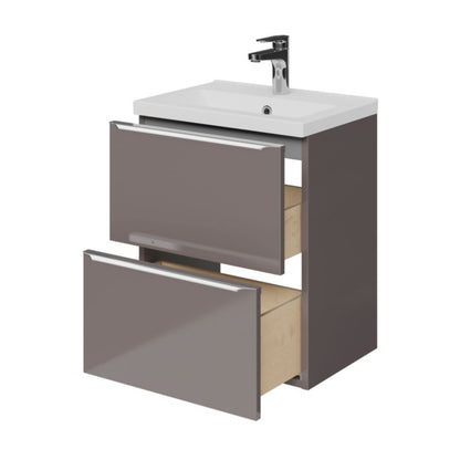 GoodHome Imandra Slim væghængt vaskeskab 50 cm antracit