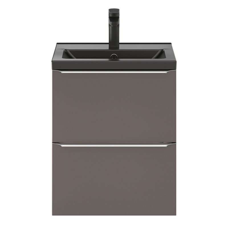 GoodHome Imandra Slim væghængt vaskeskab 50 cm antracit