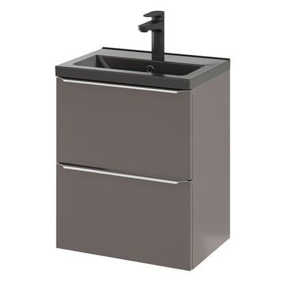 GoodHome Imandra Slim væghængt vaskeskab 50 cm antracit