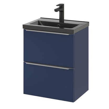 GoodHome Imandra Slim væghængt vaskeskab 50 cm mat granatblå