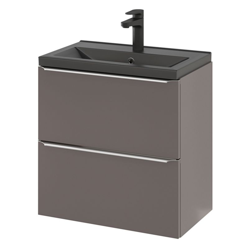 GoodHome Imandra Slim væghængt vaskeskab 60 cm antracit