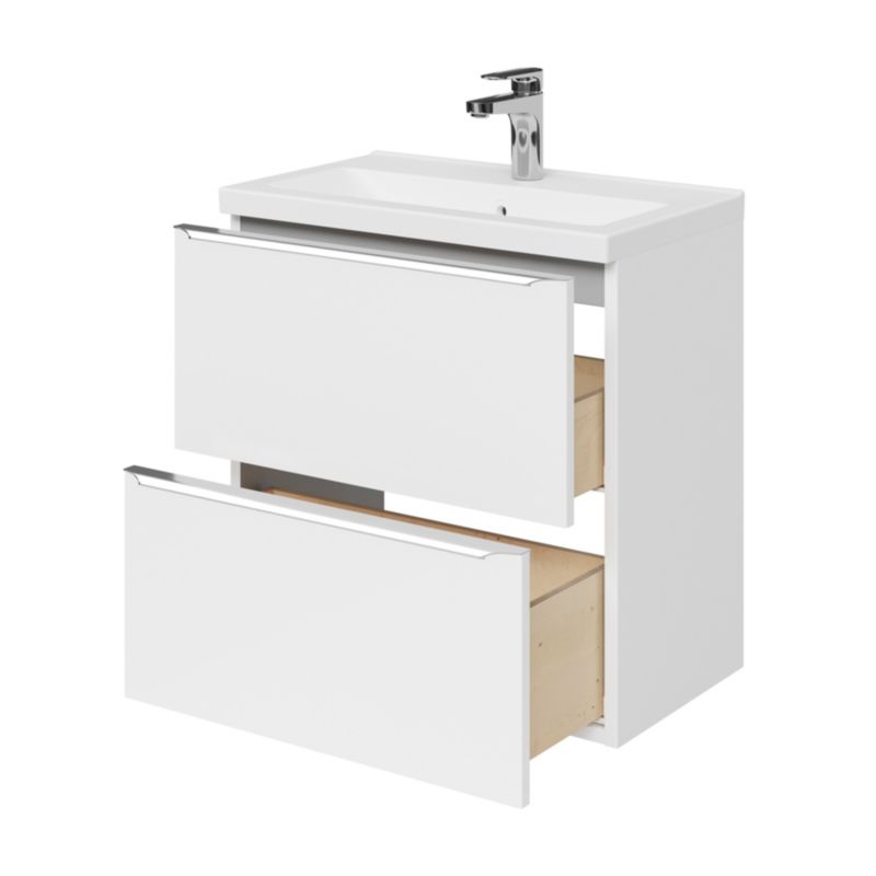 GoodHome Imandra Slim væghængt vaskeskab 60 cm hvid