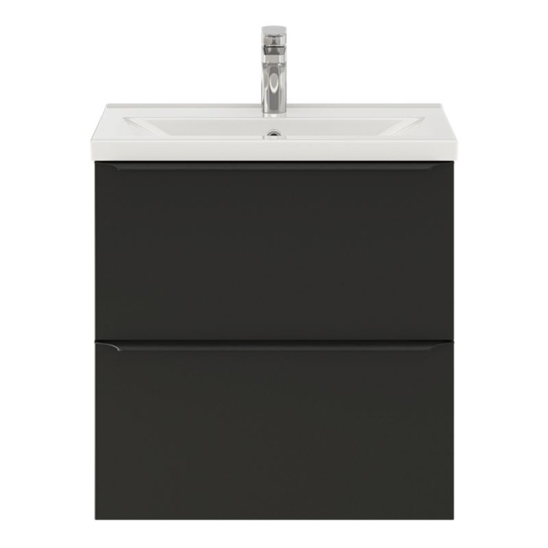 GoodHome Imandra Slim væghængt vaskeskab 60 cm mat sort