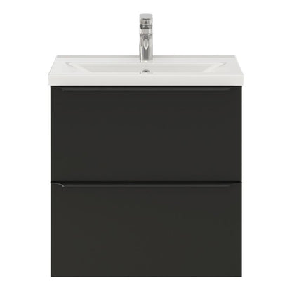 GoodHome Imandra Slim væghængt vaskeskab 60 cm mat sort