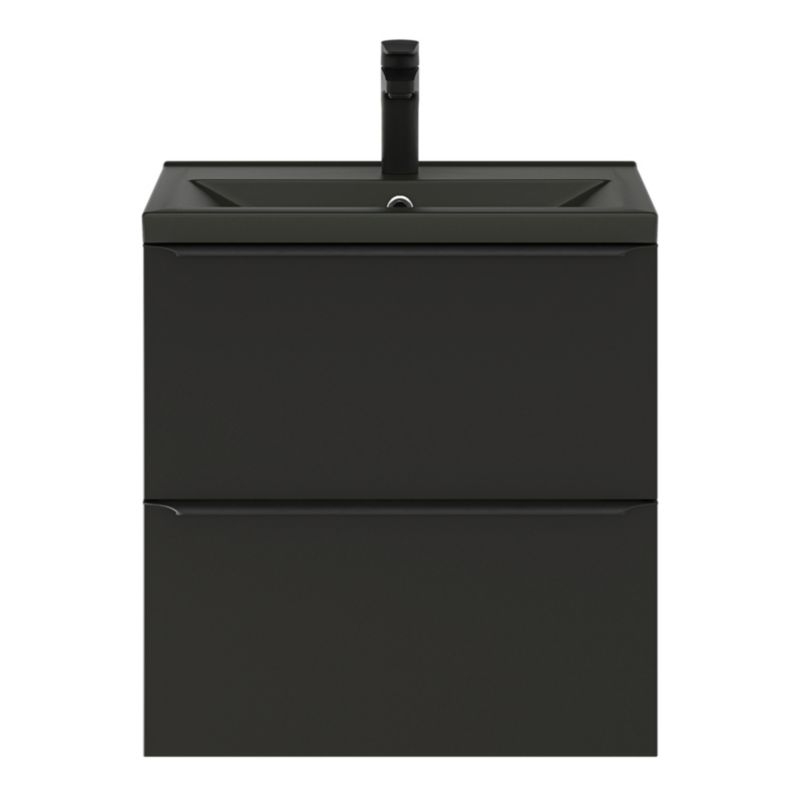 GoodHome Imandra Slim væghængt vaskeskab 60 cm mat sort