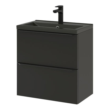 GoodHome Imandra Slim væghængt vaskeskab 60 cm mat sort