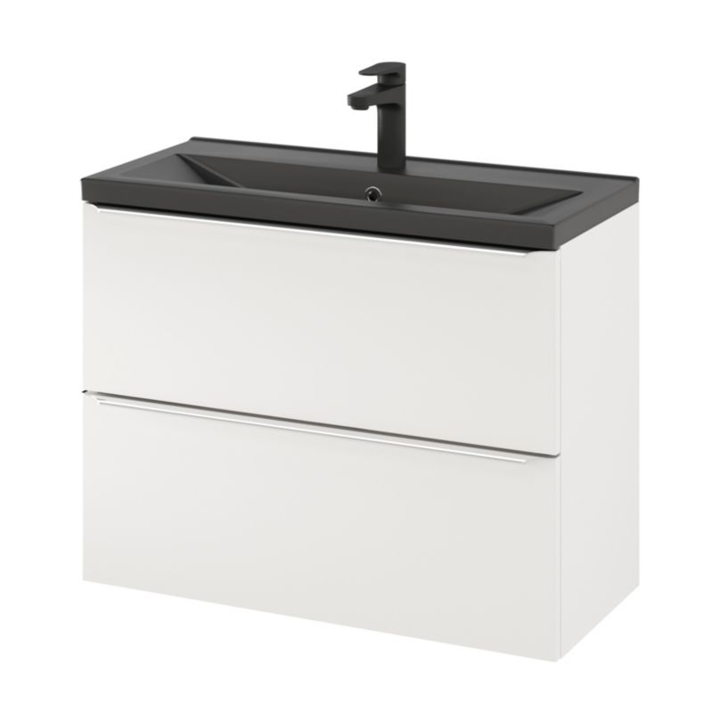 GoodHome Imandra Slim væghængt vaskeskab 80 cm hvid