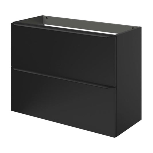 GoodHome Imandra Slim væghængt underskab til vask 80 cm mat sort