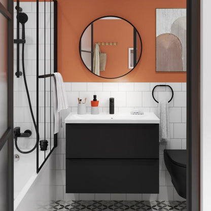 Vaskeskab Imandra Slim 80 cm Mat Sort