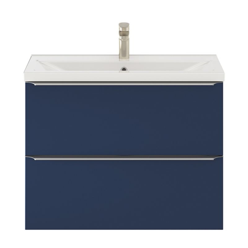 GoodHome Imandra Slim væghængt vaskeskab 80 cm mat‑mørkeblå