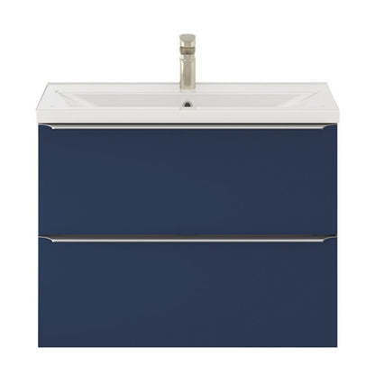 GoodHome Imandra Slim væghængt vaskeskab 80 cm mat‑mørkeblå
