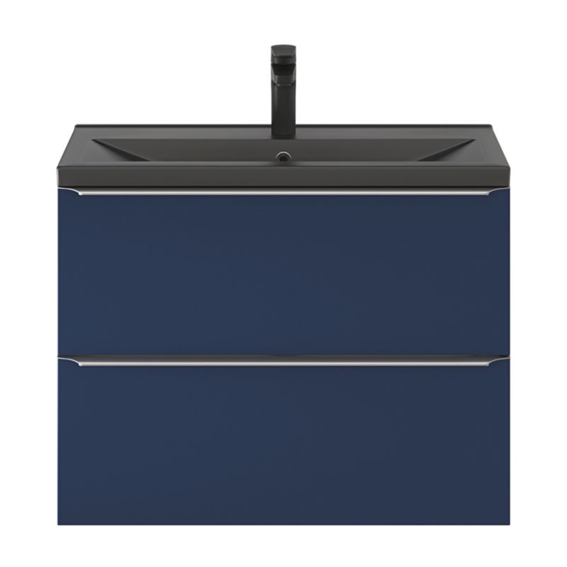 GoodHome Imandra Slim væghængt vaskeskab 80 cm mat‑mørkeblå
