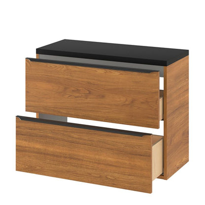 Goodhome Imandra Slim væghængt vaskeskab 80 cm valnød