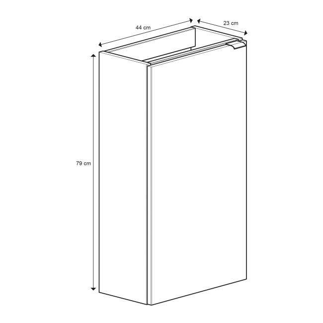 Fritstående vaskeskab GoodHome Imandra 44 cm i antracit