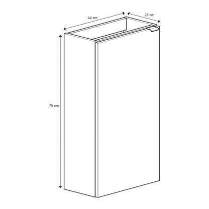 Vaskeskab Imandra 44 cm Antracit | 5059340018843