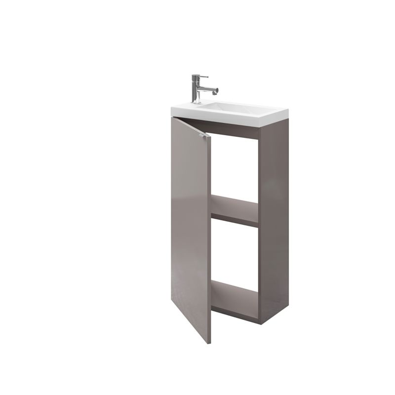 Fritstående vaskeskab GoodHome Imandra 44 cm i antracit