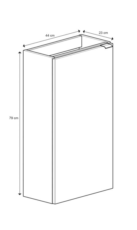 Fritstående vaskeskab GoodHome Imandra 44 cm hvid