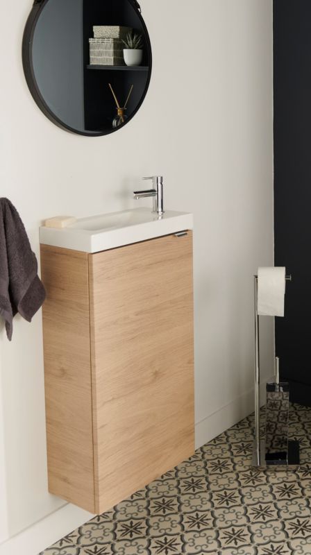 Fritstående vaskeskab GoodHome Imandra 44 cm eg