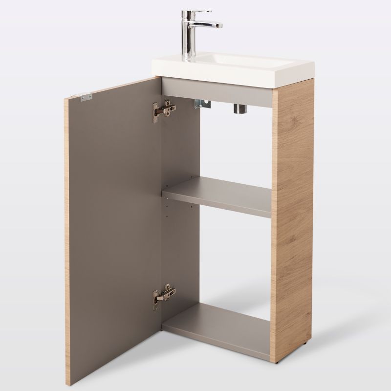 Fritstående vaskeskab GoodHome Imandra 44 cm eg