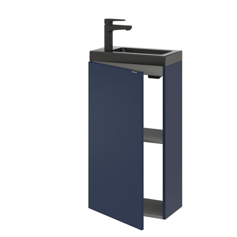 GoodHome Imandra fritstående vaskeskab 44 cm mat‑mørkeblå