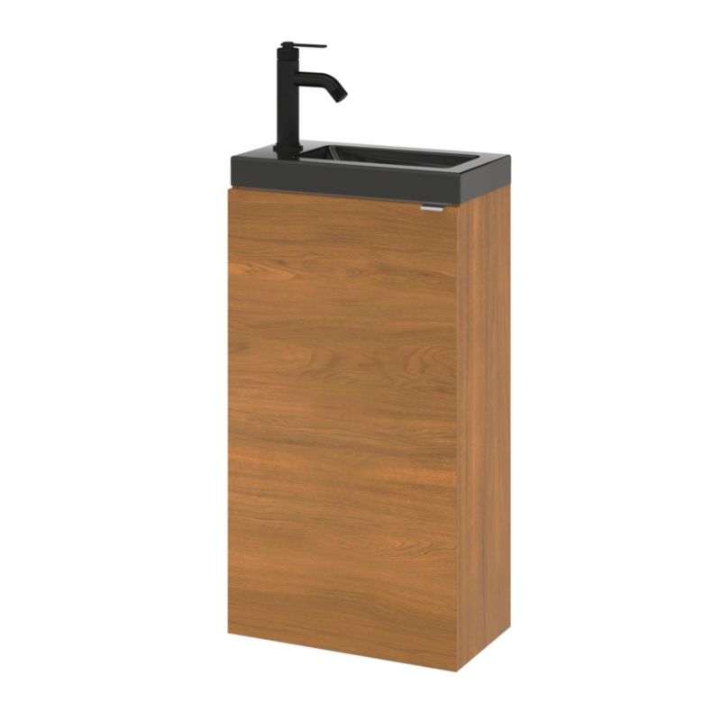 Fritstående vaskeskab Goodhome Imandra 44 cm valnød
