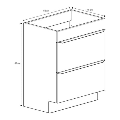 GoodHome Imandra fritstående vaskeskab 60 cm i antracit