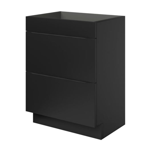 GoodHome Imandra fritstående vaskeskab 60 cm mat sort