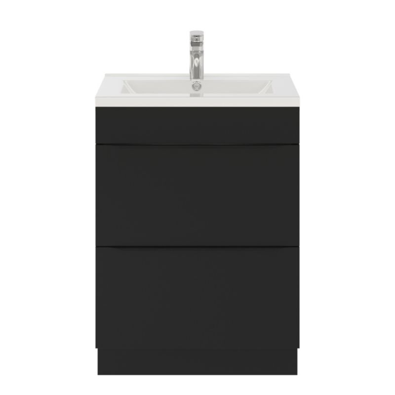 GoodHome Imandra fritstående vaskeskab 60 cm mat sort