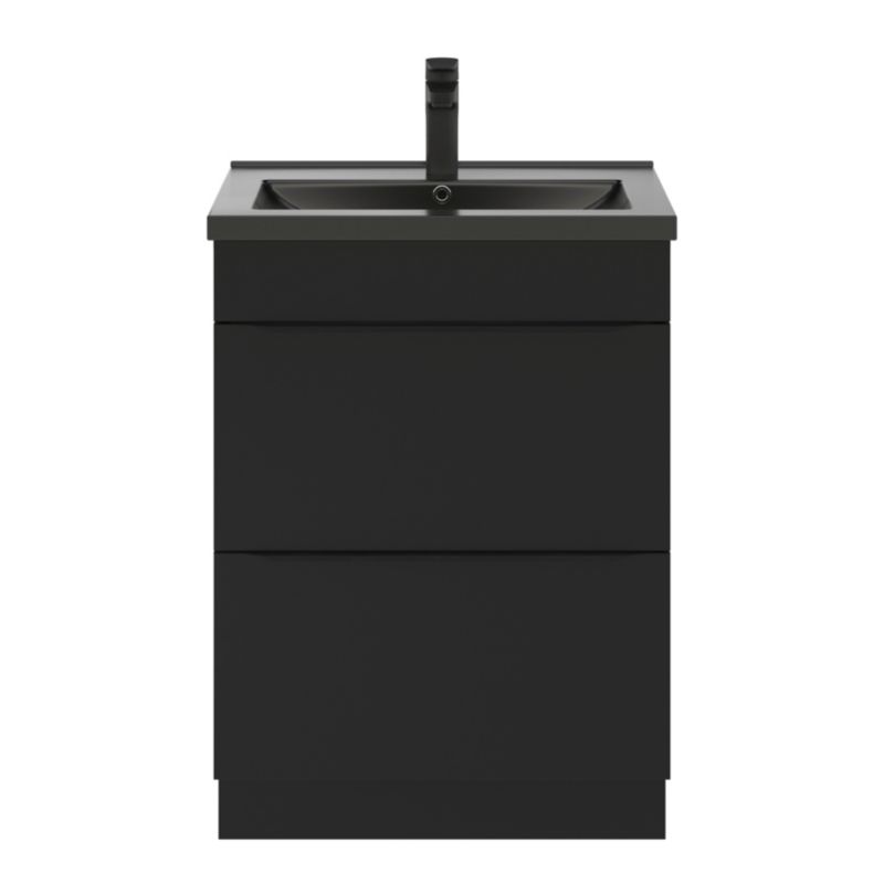 GoodHome Imandra fritstående vaskeskab 60 cm mat sort