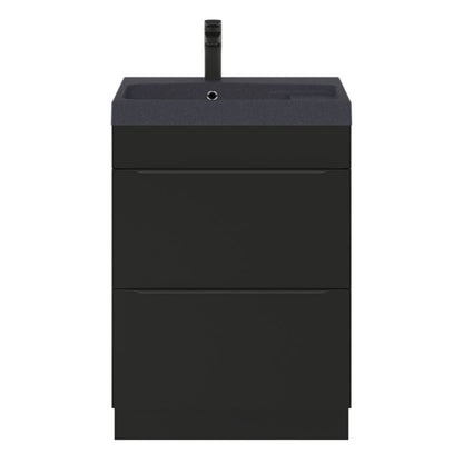 GoodHome Imandra fritstående vaskeskab 60 cm mat sort