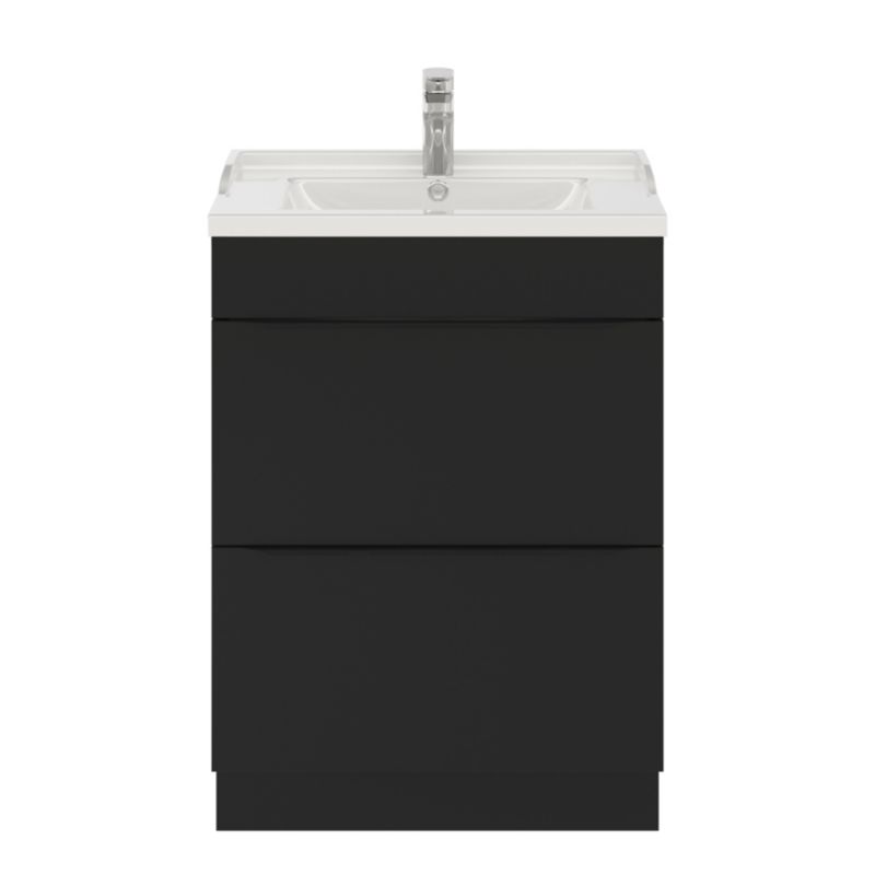 GoodHome Imandra fritstående vaskeskab 60 cm mat sort