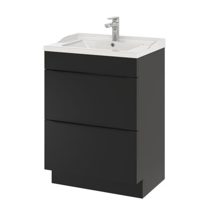 GoodHome Imandra fritstående vaskeskab 60 cm mat sort