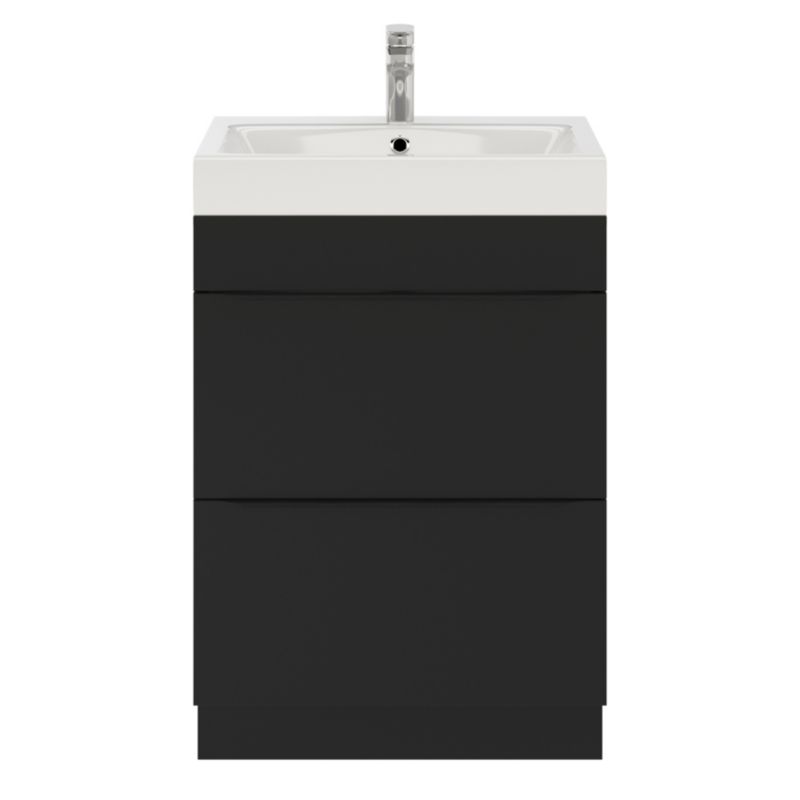 GoodHome Imandra fritstående vaskeskab 60 cm mat sort