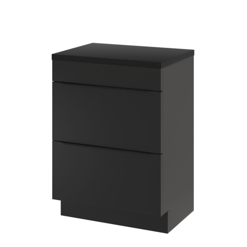 GoodHome Imandra fritstående vaskeskab 60 cm mat sort