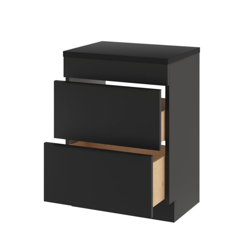 GoodHome Imandra fritstående vaskeskab 60 cm mat sort