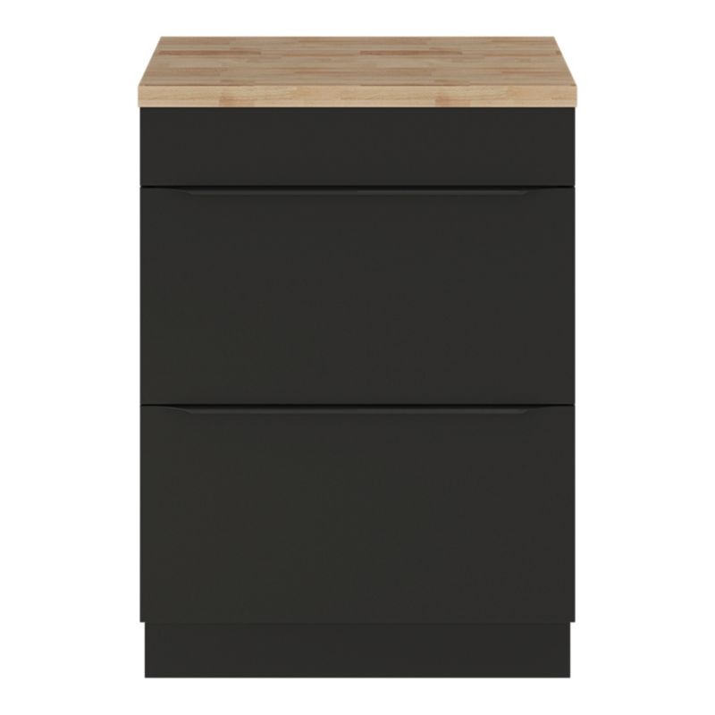 GoodHome Imandra fritstående vaskeskab 60 cm mat sort