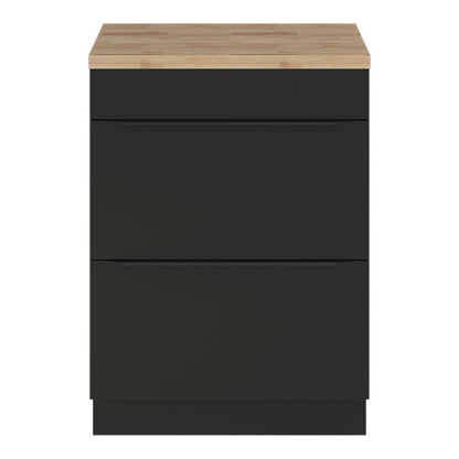 GoodHome Imandra fritstående vaskeskab 60 cm mat sort