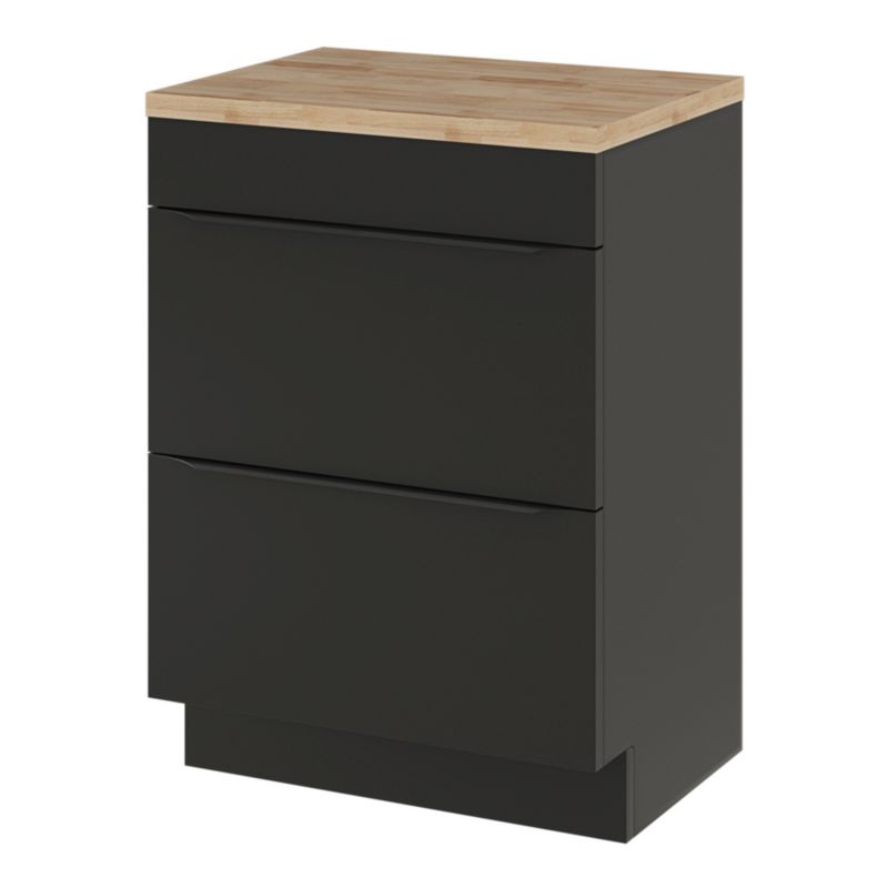 GoodHome Imandra fritstående vaskeskab 60 cm mat sort