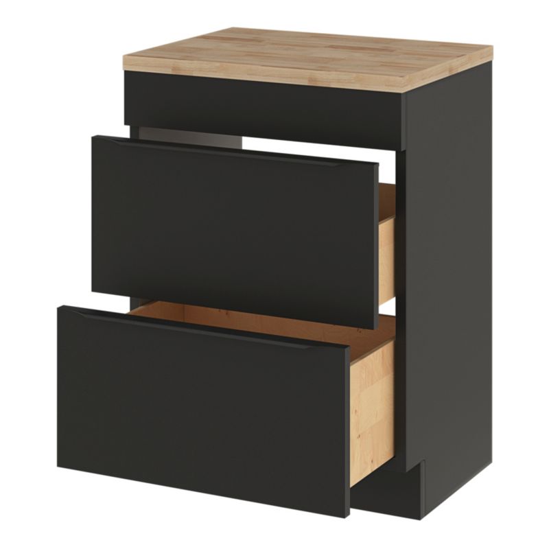 GoodHome Imandra fritstående vaskeskab 60 cm mat sort
