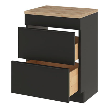 GoodHome Imandra fritstående vaskeskab 60 cm mat sort