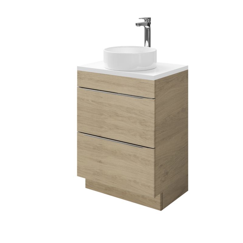 Fritstående vaskeskab GoodHome Imandra 60 cm i egetræ
