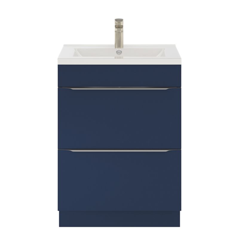 GoodHome Imandra fritstående vaskeskab 60 cm mat‑mørkeblå
