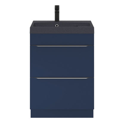 GoodHome Imandra fritstående vaskeskab 60 cm mat‑mørkeblå