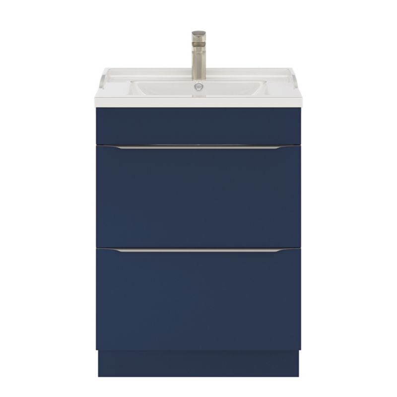 GoodHome Imandra fritstående vaskeskab 60 cm mat‑mørkeblå