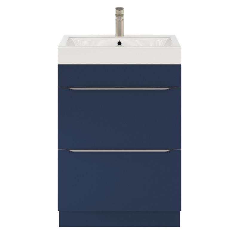 GoodHome Imandra fritstående vaskeskab 60 cm mat‑mørkeblå
