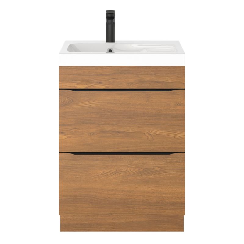 Stående vaskeskab Goodhome Imandra 60 cm valnød