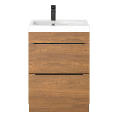 Stående vaskeskab Goodhome Imandra 60 cm valnød