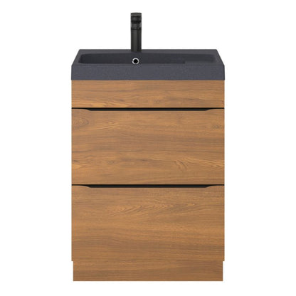 Stående vaskeskab Goodhome Imandra 60 cm valnød